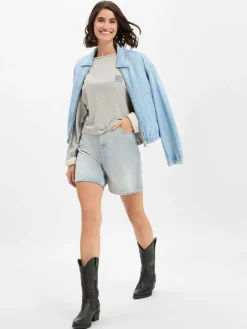 american vintage Sweatshirts & Sweatjacken*Damen Sweatshirt - Zofbay hellgrau meliert