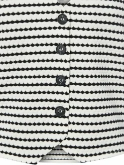 s.Oliver Sweatshirts & Sweatjacken|Jacken & Westen*Damen Sweat-Weste ecru schwarz gestreift