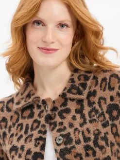 Rino & Pelle Jacken & Westen*Damen Teddyfell-Jacke - Bubbly braun schwarz gemustert