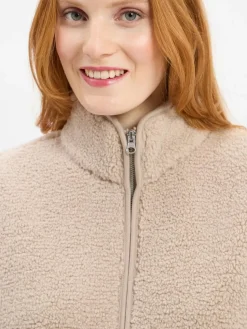 Marie Lund Jacken & Westen*Damen Teddyfell-Weste kitt uni