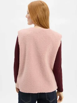 Marie Lund Collection Jacken & Westen*Damen Teddyfell-Weste altrosa uni