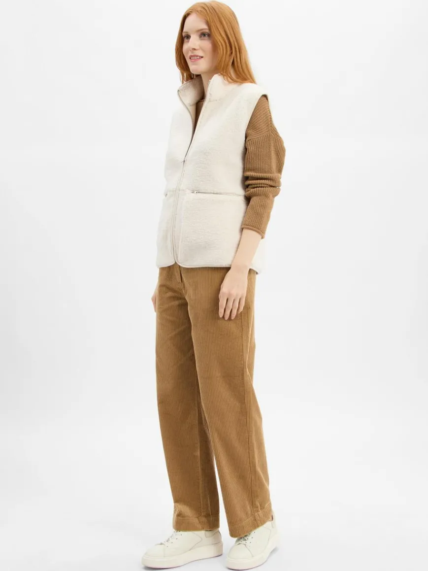 Marie Lund Jacken & Westen*Damen Teddyfell-Weste ecru uni