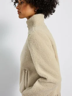 Street One Jacken & Westen*Damen Teddy-Jacke beige uni