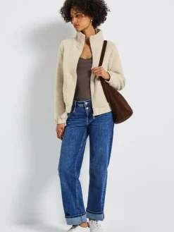 Street One Jacken & Westen*Damen Teddy-Jacke beige uni