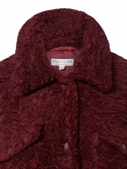 Marie Lund Jacken & Westen*Damen Teddyjacke bordeaux uni