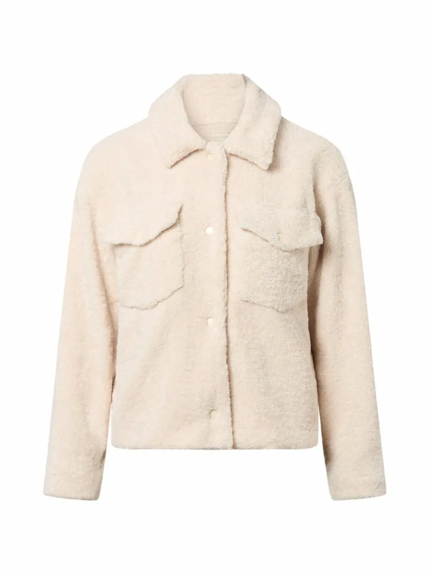 Marie Lund Jacken & Westen*Damen Teddyjacke ecru uni