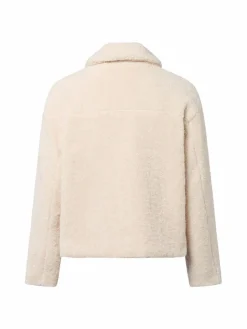 Marie Lund Jacken & Westen*Damen Teddyjacke ecru uni