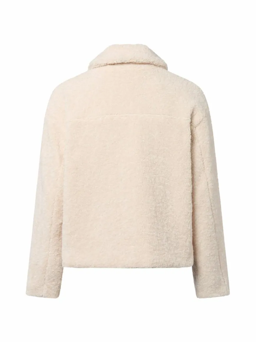 Marie Lund Jacken & Westen*Damen Teddyjacke ecru uni