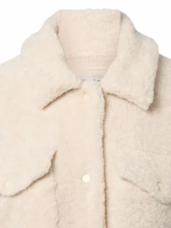 Marie Lund Jacken & Westen*Damen Teddyjacke ecru uni