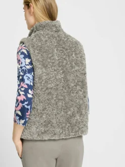 Olsen Jacken & Westen*Damen Teddy-Weste taupe uni