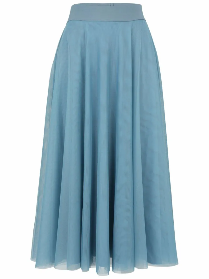 zero Röcke*Damen Tüllrock hellblau blau uni