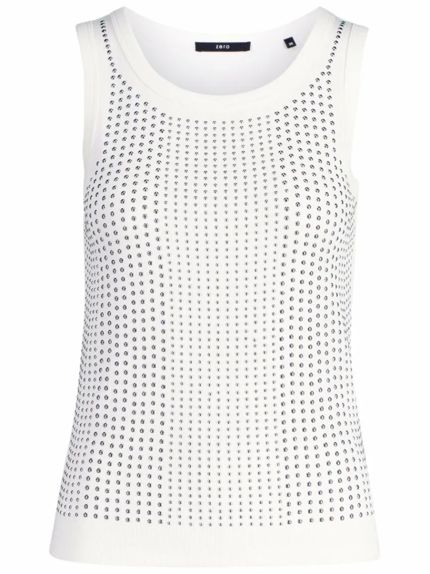 zero Shirts & Tops*Damen Top beige weiß uni