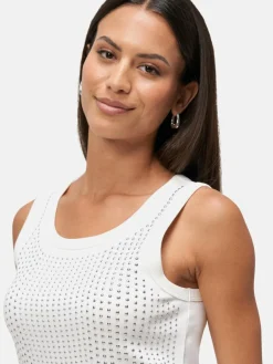 zero Shirts & Tops*Damen Top beige weiß uni