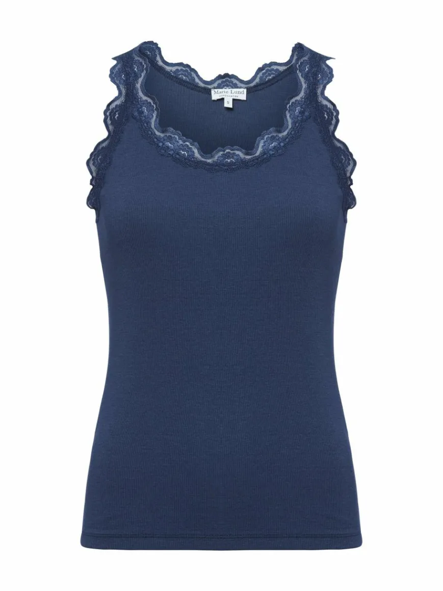 Marie Lund Shirts & Tops*Damen Top indigo uni