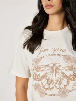 Apricot Shirts & Tops*Damen Top beige bedruckt