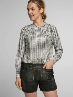 Spieth & Wenksy Blusen*Damen Trachtenbluse - Angela beige kariert