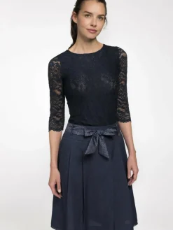 Spieth & Wenksy Blusen*Damen Trachtenblusen - Alheim blau uni