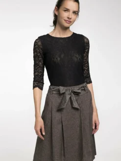 Spieth & Wenksy Blusen*Damen Trachtenblusen - Alheim schwarz uni