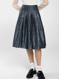 Spieth & Wenksy Röcke*Damen Trachtenröcke - Flocke blau uni