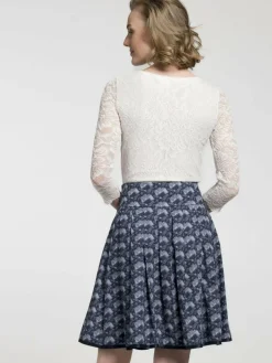 Spieth & Wenksy Röcke*Damen Trachtenrock - Blanchette blau bedruckt