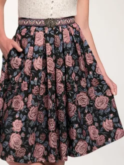 Spieth & Wenksy Röcke*Damen Trachtenrock - Gwyneth schwarz gemustert