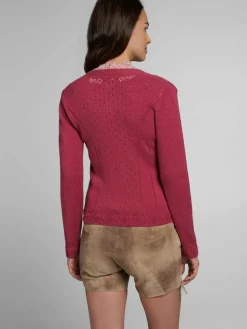 Spieth & Wenksy Pullover & Strickjacken*Damen Trachtenstrickjacke - Arianna fuchsia uni