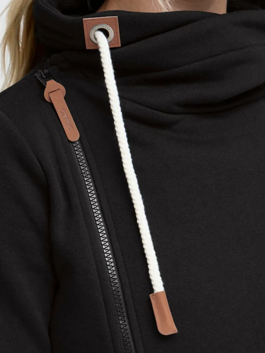 OXMO Sweatshirts & Sweatjacken*Damen Trainingsjacke - OXMILLE schwarz uni
