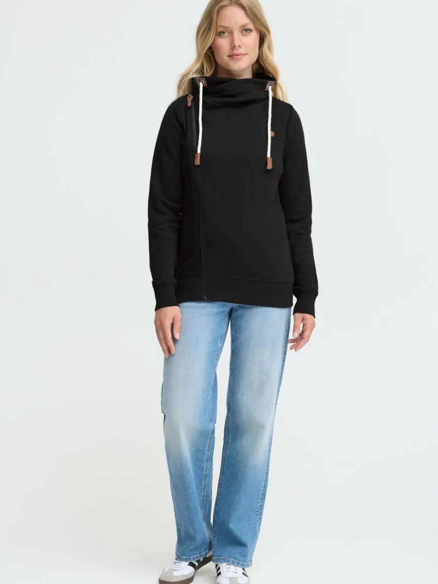 OXMO Sweatshirts & Sweatjacken*Damen Trainingsjacke - OXMILLE schwarz uni