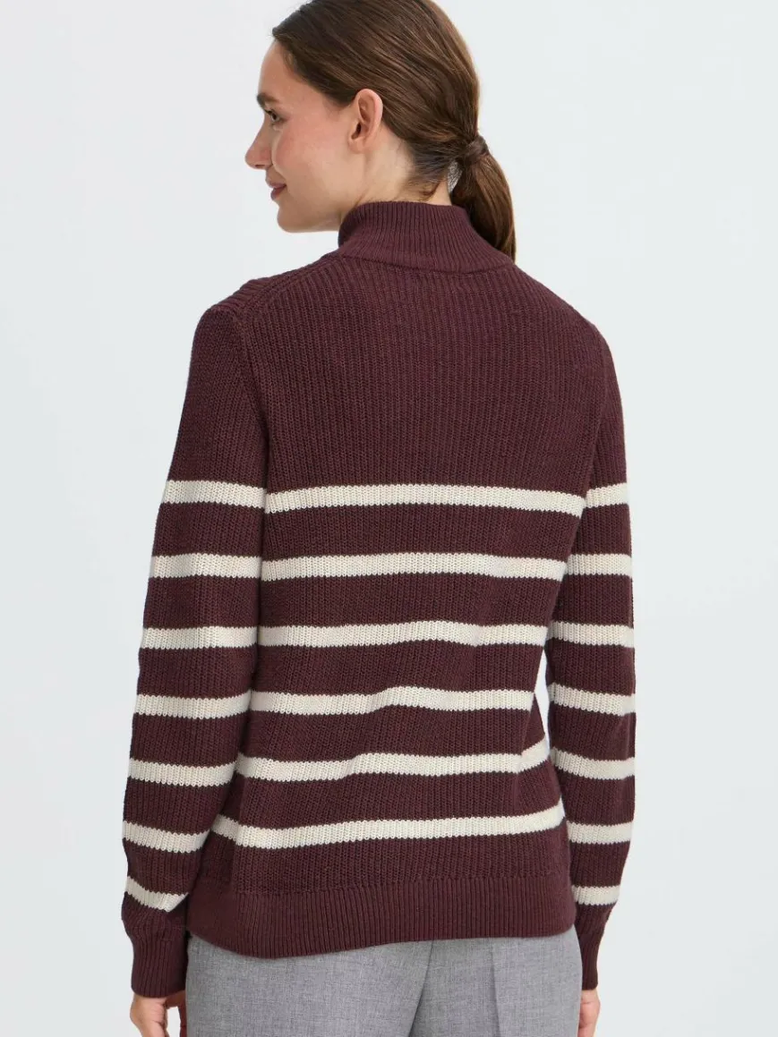 OXMO Sweatshirts & Sweatjacken*Damen Troyer - OXFSANVA lila gestreift