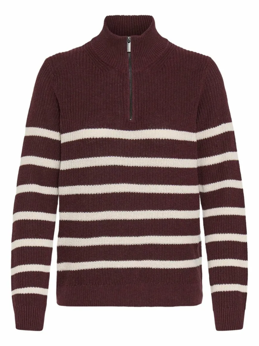 OXMO Sweatshirts & Sweatjacken*Damen Troyer - OXFSANVA lila gestreift