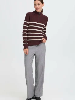 OXMO Sweatshirts & Sweatjacken*Damen Troyer - OXFSANVA lila gestreift