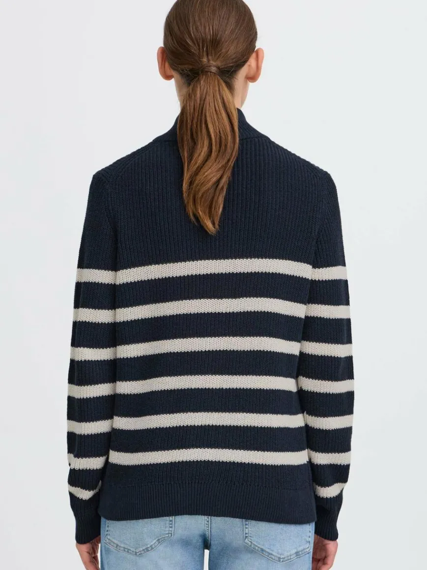 OXMO Sweatshirts & Sweatjacken*Damen Troyer - OXFSANVA indigo gestreift