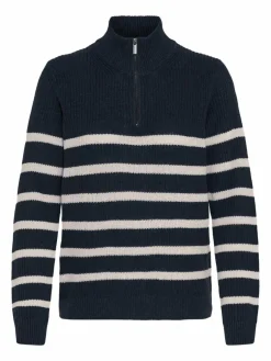OXMO Sweatshirts & Sweatjacken*Damen Troyer - OXFSANVA indigo gestreift