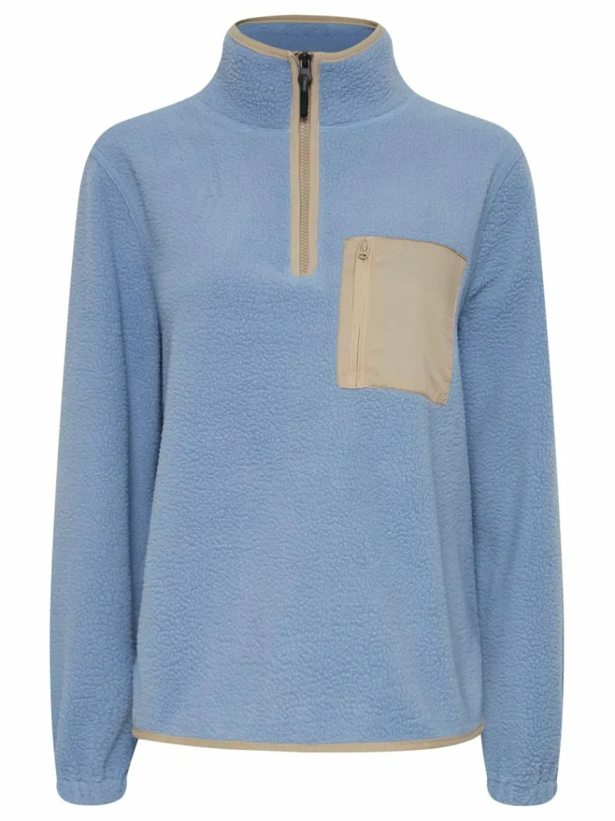 OXMO Sweatshirts & Sweatjacken*Damen Troyer - OXPiala blau gemustert