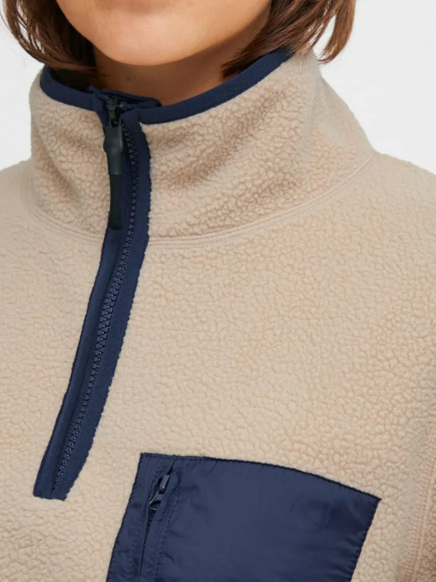OXMO Sweatshirts & Sweatjacken*Damen Troyer - OXPiala beige gemustert