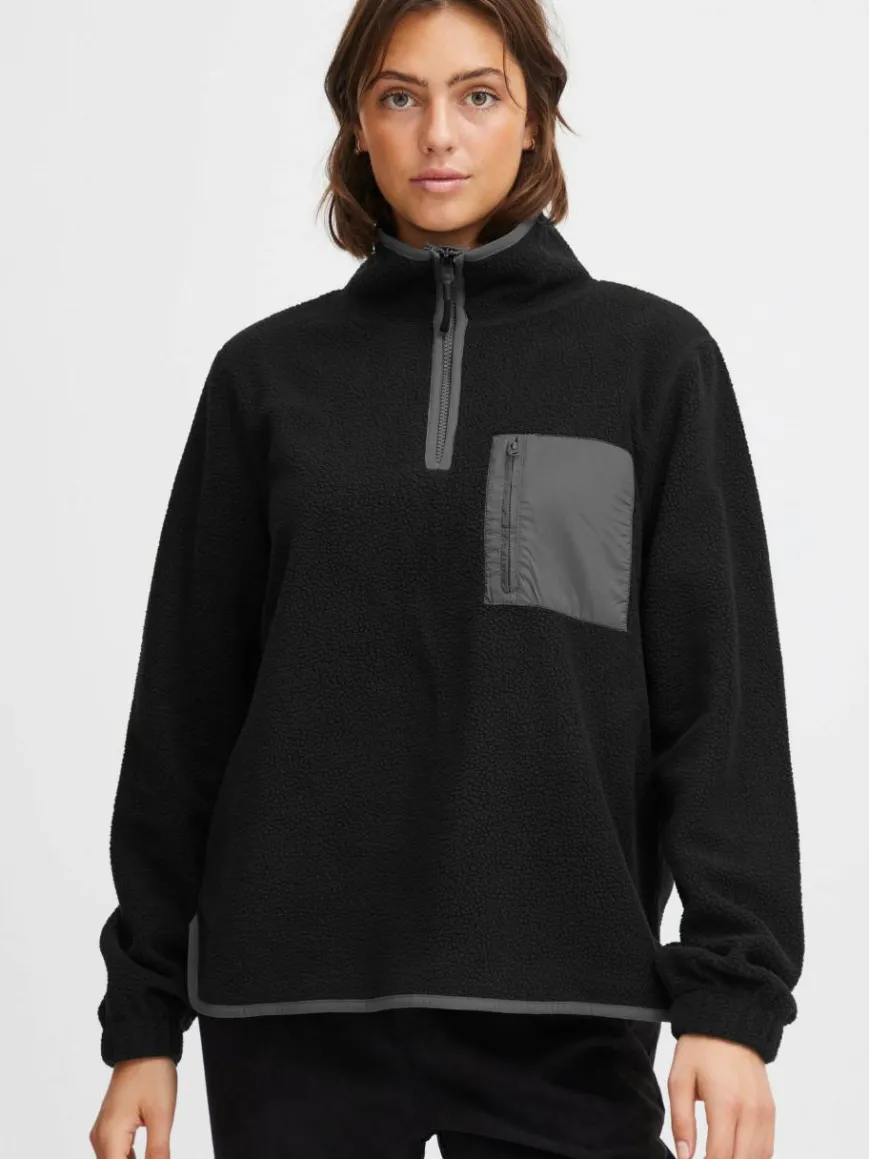 OXMO Sweatshirts & Sweatjacken*Damen Troyer - OXPiala schwarz gemustert