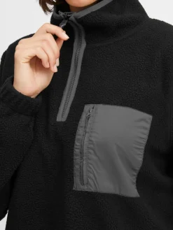 OXMO Sweatshirts & Sweatjacken*Damen Troyer - OXPiala schwarz gemustert