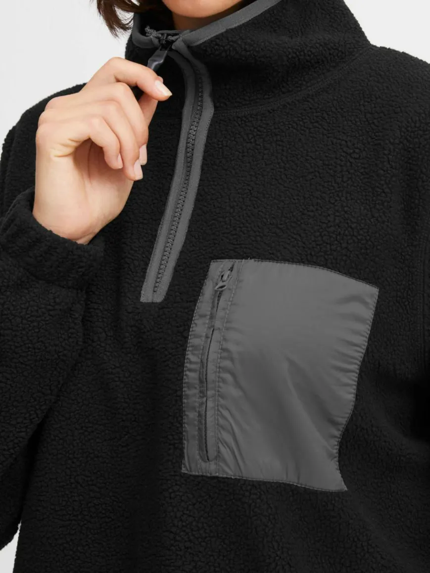 OXMO Sweatshirts & Sweatjacken*Damen Troyer - OXPiala schwarz gemustert