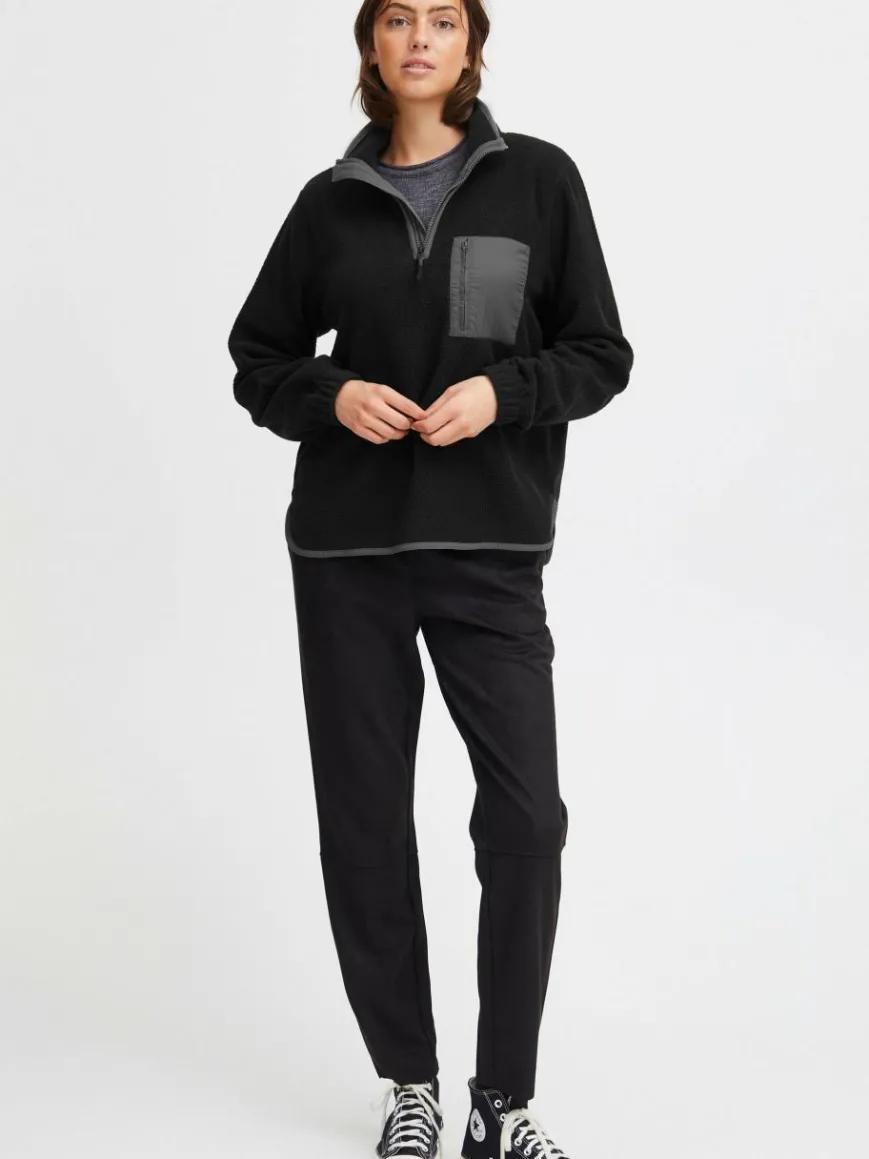 OXMO Sweatshirts & Sweatjacken*Damen Troyer - OXPiala schwarz gemustert