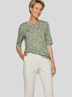 RABE Shirts & Tops*Damen T-Shirt grün gemustert