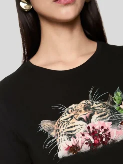 Marc Cain Shirts & Tops*Damen T-Shirt schwarz bedruckt