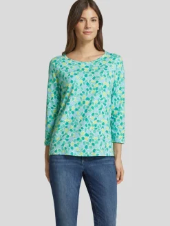 RABE Shirts & Tops*Damen T-Shirt grün gemustert