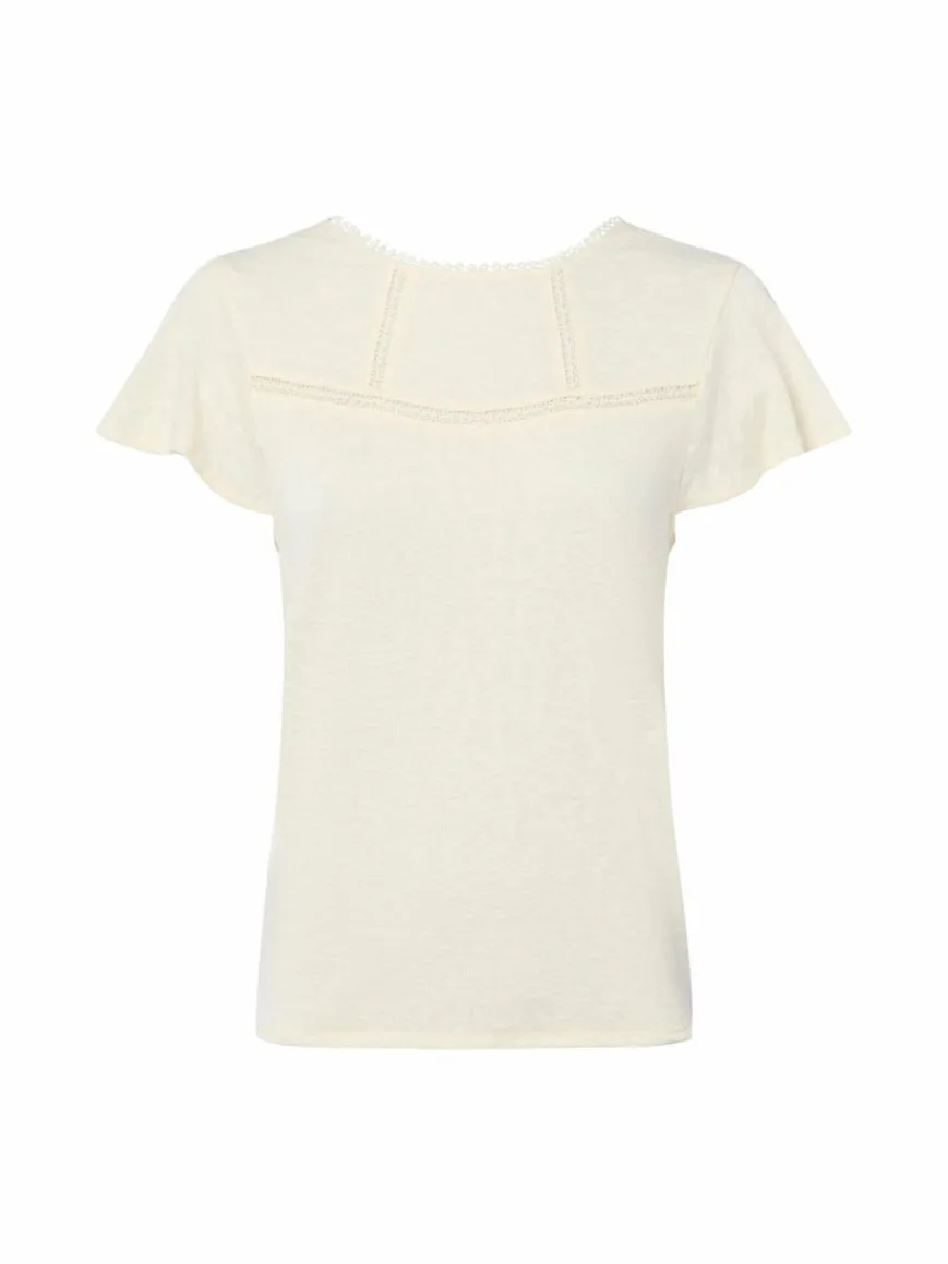 zero Shirts & Tops*Damen T-Shirt vanille meliert