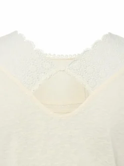 zero Shirts & Tops*Damen T-Shirt vanille meliert