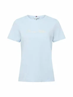 Tommy Hilfiger Shirts & Tops*Damen T-Shirt hellblau uni