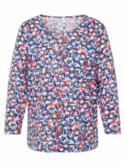 RABE Shirts & Tops*Damen T-Shirt blau gemustert