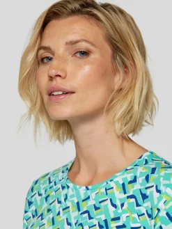 RABE Shirts & Tops*Damen T-Shirt grün gemustert