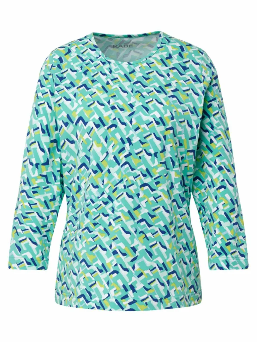 RABE Shirts & Tops*Damen T-Shirt grün gemustert