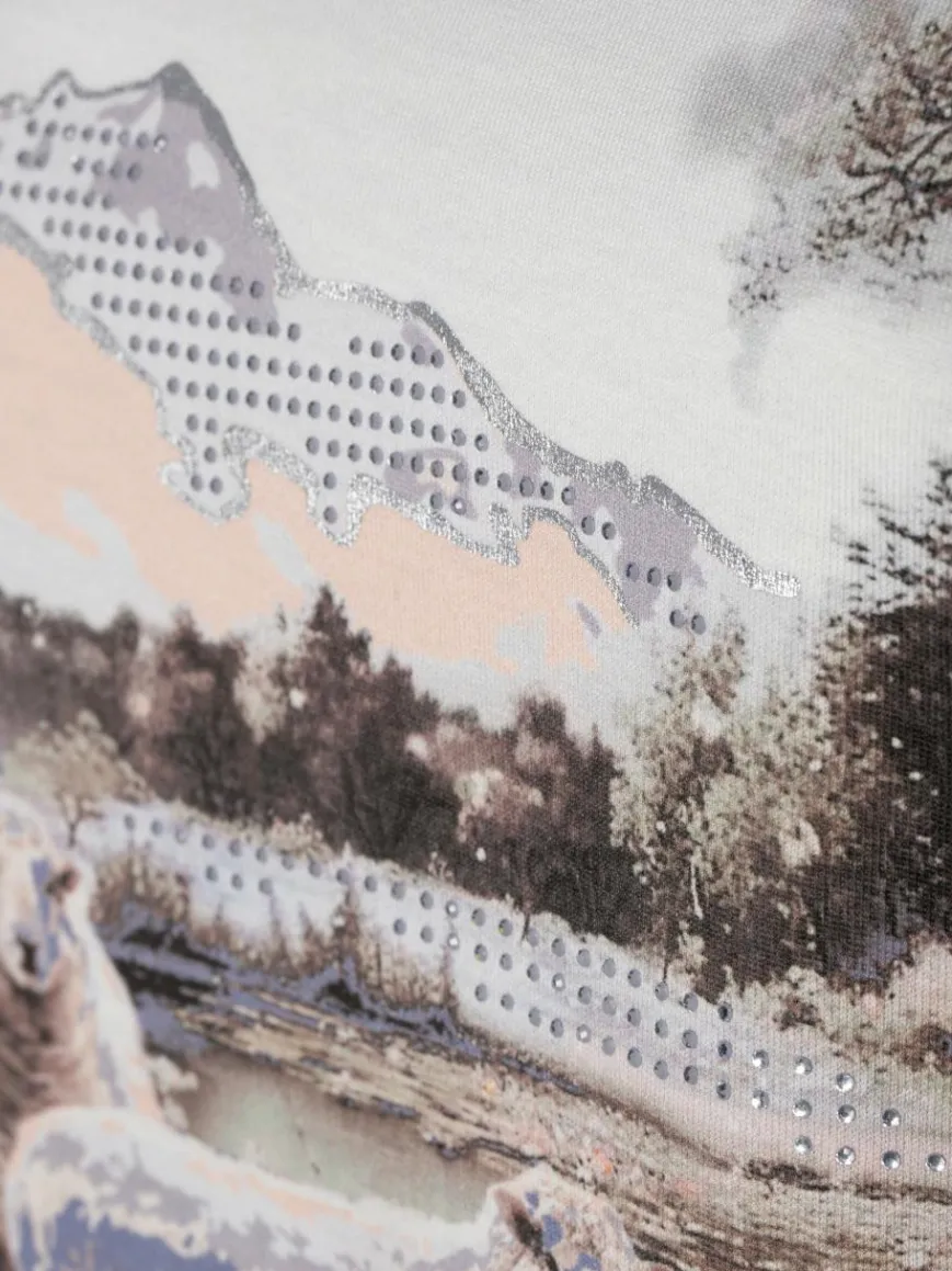 Marc Cain Collections Shirts & Tops*Damen T-Shirt ecru bedruckt