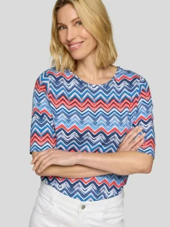 RABE Shirts & Tops*Damen T-Shirt blau gemustert